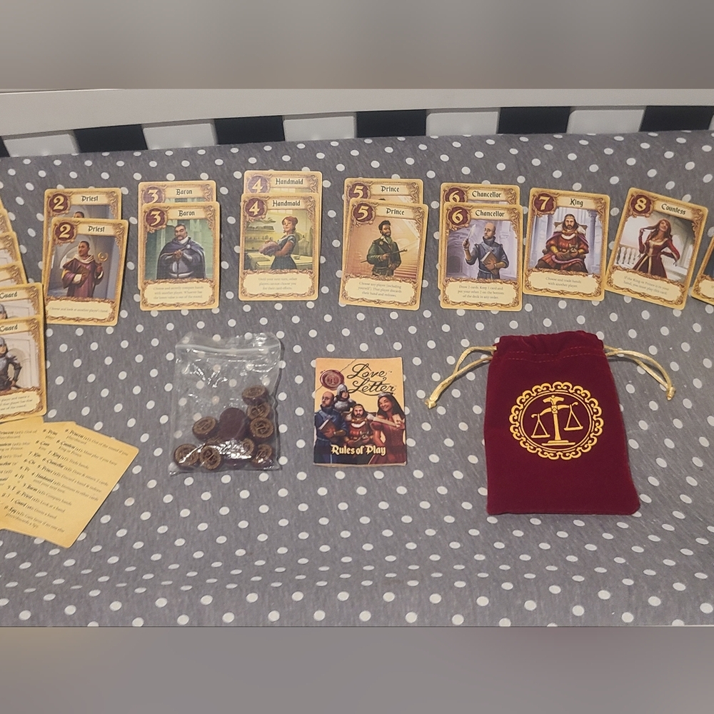 Z-man Games Love Letter Card Game Cloth Bag,  Complete, - Picture 2 of 9